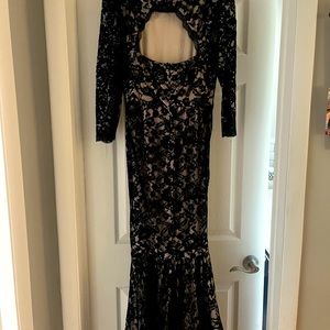 Gorgeous Venus black lace fit and flare style gown. *worn once*